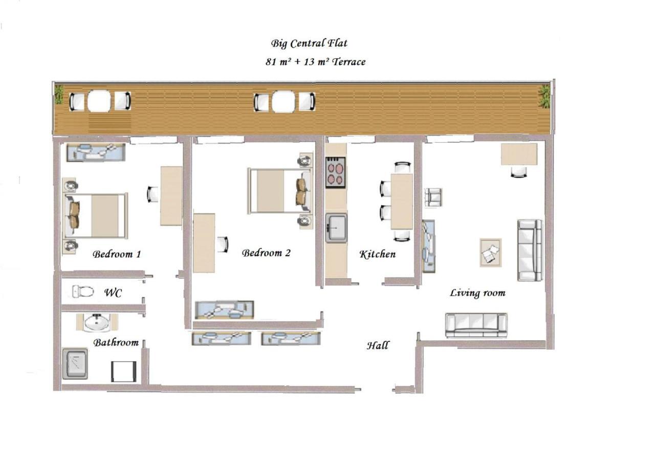 Апартаменты Notre Dame - Huge Sunny Modern 2Br Flat - Terrace Ницца Экстерьер фото